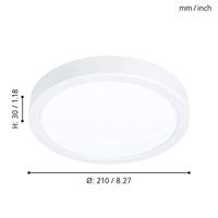 Eglo Led plafondlampFueva 5 16,5w - 4000K - Ø21cm wit - 99226 - thumbnail