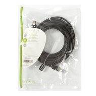 Coaxkabel 90 dB | IEC (Coax) Male - IEC (Coax) Female | 5,0 m | Zwart - thumbnail
