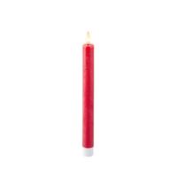 Dinerkaarsset LED vlam 24cm rood 2-dlg - thumbnail