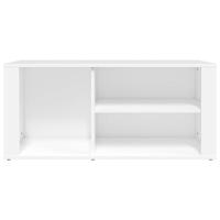 Schoenenkast 100x35x45 cm bewerkt hout wit - thumbnail