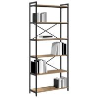 Boekenkast artisanaal eikenkleurig 80 x 30 x 188 cm - thumbnail