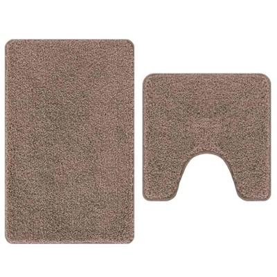 Badmat 2 pcs Bruin 50 x 50 cm Polypropyleen Badmat 2 pcs Bruin 50 x 50 cm Polypropyleen