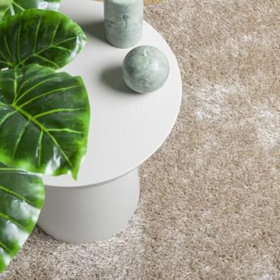 VidaXL Vloerkleed istan hoogpolig glanzend 160x230 cm beige