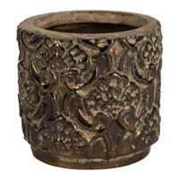 Jaya cement pot met motief rond - thumbnail