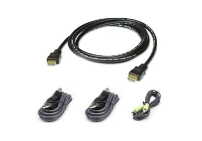 Aten 2L-7D02UHX4 toetsenbord-video-muis (kvm) kabel 1,8 m Zwart Aten 2L-7D02UHX4 toetsenbord-video-muis (kvm) kabel 1,8 m Zwart