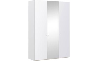 Goossens Kledingkast Easy Storage Ddk, Kledingkast 153 cm breed, 220 cm hoog, 2x glas draaideur en 1x spiegel draaideur midden