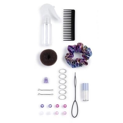 Smoby - Afro-haarstylinghoofd - Gemakkelijk te stylen - 23 realistische accessoires - Warmtegevoelige lippen - Opbergluik