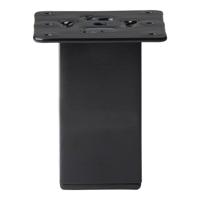 Stalen meubelpoot zwart vierkant 5 bij 5 cm en hoogte 10 cm (5 x 5 cm) - thumbnail