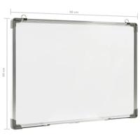 Whiteboard magnetisch 90x60 cm staal wit - thumbnail