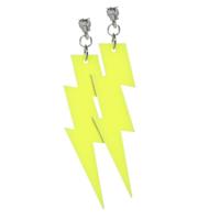 Oorbellen bliksem neon-geel - thumbnail