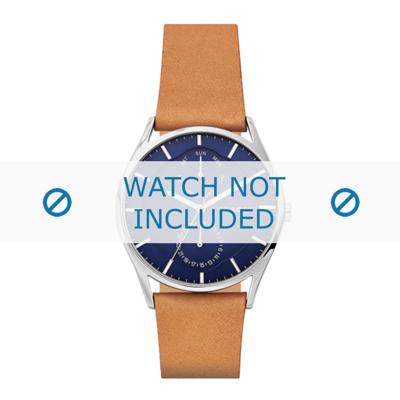 Horlogeband Skagen SKW6369 Leder Cognac 21mm