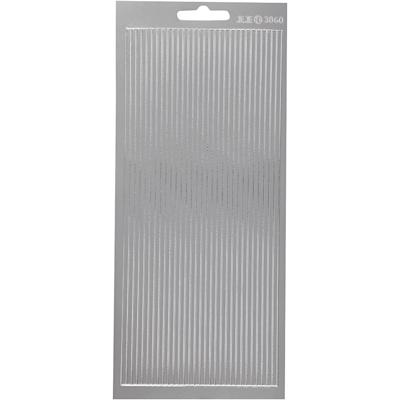 Creativ Company Stickers, randen, vel 10x23 cm, zilver, 1 vel