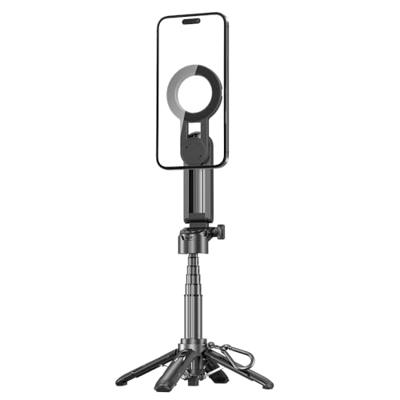 MOJOGEAR TS2 6-in-1 Mini Selfiestick Statief & Grip voor telefoon Magnetisch - Zwart
