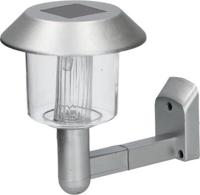 Grundig wandlamp solar led 14 x 9,5 x 12 cm staal zilver - thumbnail