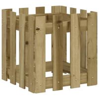 Plantenbak met hekontwerp 40x40x40 cm gempregneerd grenenhout - thumbnail