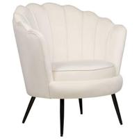 Beliani - LOVIKKA - Fauteuil - Crème - Fluweel - thumbnail