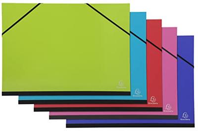 Excacompta tekenmap Iderama 32 x 45 cm, pak van 5 stuks in geassorteerde kleuren