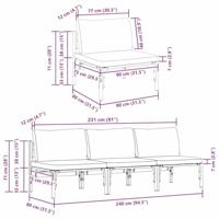 Buitenmeubelsets met kussen met kussen 3 pcs Antraciet - thumbnail