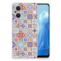 OPPO Reno8 Lite TPU Siliconen Hoesje Tiles Color - thumbnail