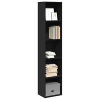Boekenkast 40x30x189 cm bewerkt hout zwart - thumbnail