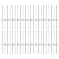 VidaXL Afrasteringspaal 44 pcs zilver 80 cm staal - thumbnail