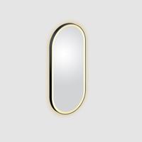 Spiegel Clou Look At Me Met LED Verlichting Ovaal 100x45 cm Met Omlijsting Mat Zwart Clou - thumbnail
