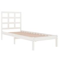 Bedframe massief hout wit 90x190 cm - thumbnail