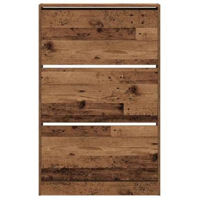 Schoenenkast Oud hout 80 x 21 x 125.5 cm Bewerkt hout