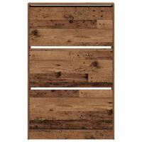 Schoenenkast Oud hout 80 x 21 x 125.5 cm Bewerkt hout - thumbnail