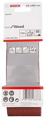 Bosch Accessories 2608606001 Schuurband Korrelgrootte (num) 60 (l x b) 400 mm x 60 mm 3 stuk(s) Bosch Accessories 2608606001 Schuurband Korrelgrootte (num) 60 (l x b) 400 mm x 60 mm 3 stuk(s)