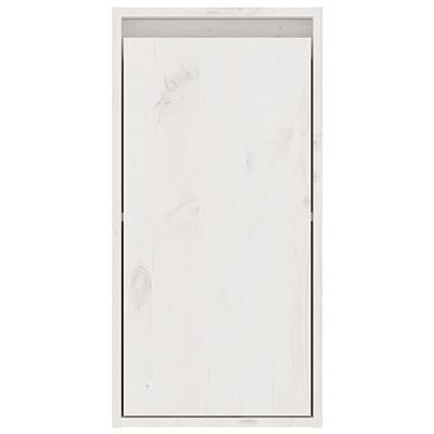 Wandkasten 2 st 30x30x60 cm massief grenenhout wit