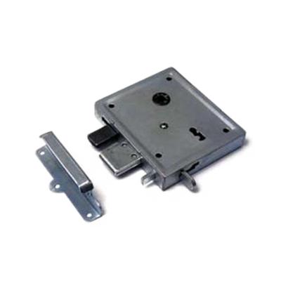 DX opleg klavier poortslot met hefschoot - doornmaat 60 mm - UKS BB 55/65B - incl. deurkrukgarnituur met schild (zwart) - staal verzinkt