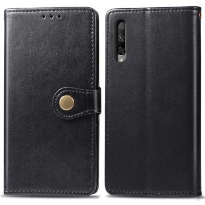 Retro effen kleur lederen gesp mobiele telefoon bescherming lederen draagtas met Lanyard & fotolijstjes & kaartsleuf & portemonnee & beugel functie vo