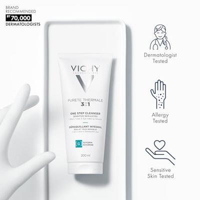 Vichy Pureté Thermale 3in1 One Step Cleanser Sensitive Skin & Eyes - thumbnail