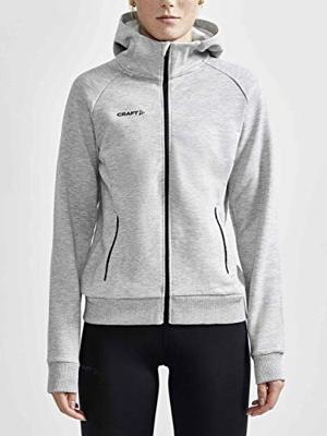 Craft 1910626 Core Soul Full Zip Hood Wmn - Grey Melange - M - thumbnail