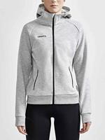 Craft 1910626 Core Soul Full Zip Hood Wmn - Grey Melange - XL - thumbnail