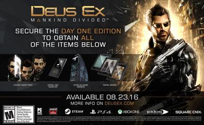 Deus Ex Mankind Divided Day 1 Edition
