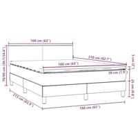 Boxspring met matras fluweel donkergroen 160x210 cm - thumbnail