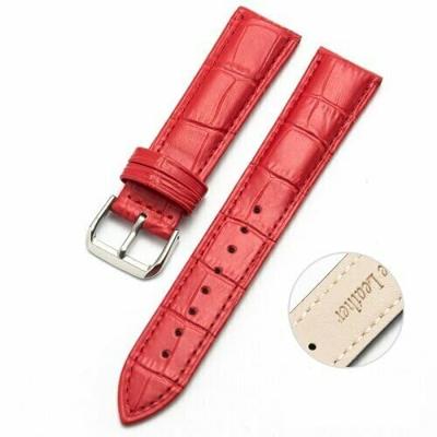 By Qubix - Crocodile leren bandje - Rood - Compatible met Xiaomi Redmi Watch 5 Active/Redmi Watch 5 Lite - Compatible Xiaomi bandje
