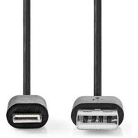 Nedis Lightning Kabel | USB 2.0 | Apple Lightning 8-Pins | USB-A Male | 480 Mbps | Vernikkeld | 1.00 m | Rond | PVC | Zwart | Label - CCGL39300BK10 - thumbnail