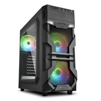 Sharkoon VG7-W RGB Midi-tower PC-behuizing Zwart - thumbnail