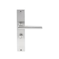 Hardbrass Deurkruk Athene op rechthoekig langschild WC63/8mm - RVS - thumbnail