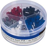 Adereindhulzen assortiment set - 5 maten van 0.5mm² tot 2.5mm² - dubbele draad hulzen - 225 Stuks - thumbnail