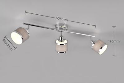 Trio Design opbouwspotArosa nikkel 3-lichts - 812100306