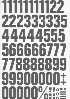 Magnetische cijfers 43mm wit/zwart Magnetische cijfers 43mm wit/zwart