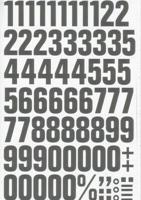 Magnetische cijfers 43mm wit/zwart - thumbnail