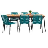 Le Sud tuinset Metz Loire - turqoise/antraciet - 7-delig - thumbnail