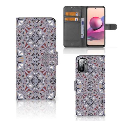 Xiaomi Redmi Note 10/10T 5G | Poco M3 Pro | Bookcase | Flower Tiles Xiaomi Redmi Note 10/10T 5G | Poco M3 Pro | Bookcase | Flower Tiles