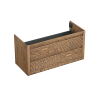 Onderkast Forzalaqua Gela 120x51x60 Cm 2 Softclose Lades Eiken Castle Brown - thumbnail