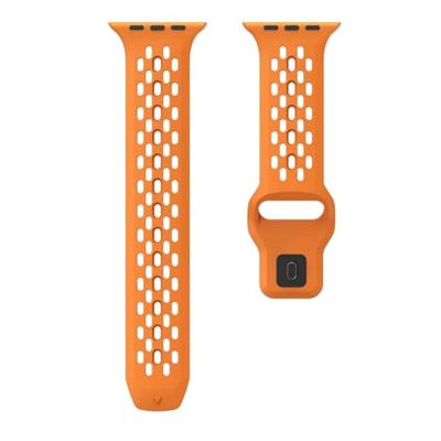 By Qubix - Ultimate Sport Edition bandje - Oranje - Compatible met Apple Watch 44mm / 45mm / 46mm / 49mm - Compatible Apple watch bandjes